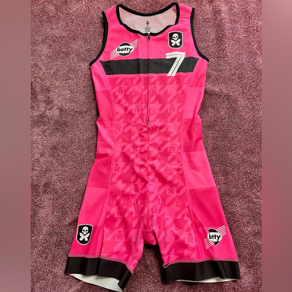 Super Cute Hot Pink Betty Designs Triathlon Suit